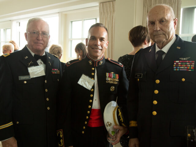 Dinner - LTC Straffon, Col Adams & Gen Back. Adams's (30 year Marine) father also was a pilot that flew with LTC Kettles. He also received the MOH posthumously.