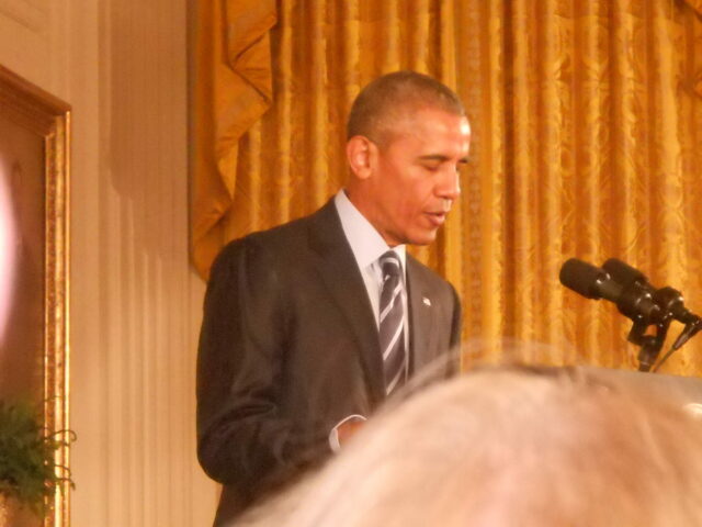 White House - President Obama giving his speech