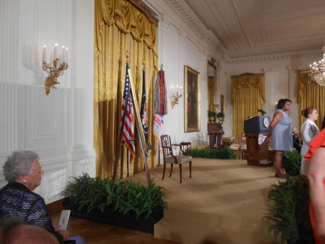 White House - The stage where the ceremony is to take place