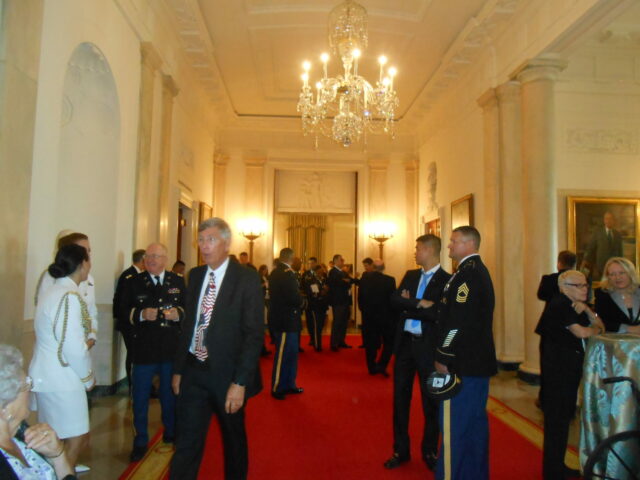 White House - Waiting to enter presentation room. The MSG has 24 years in service