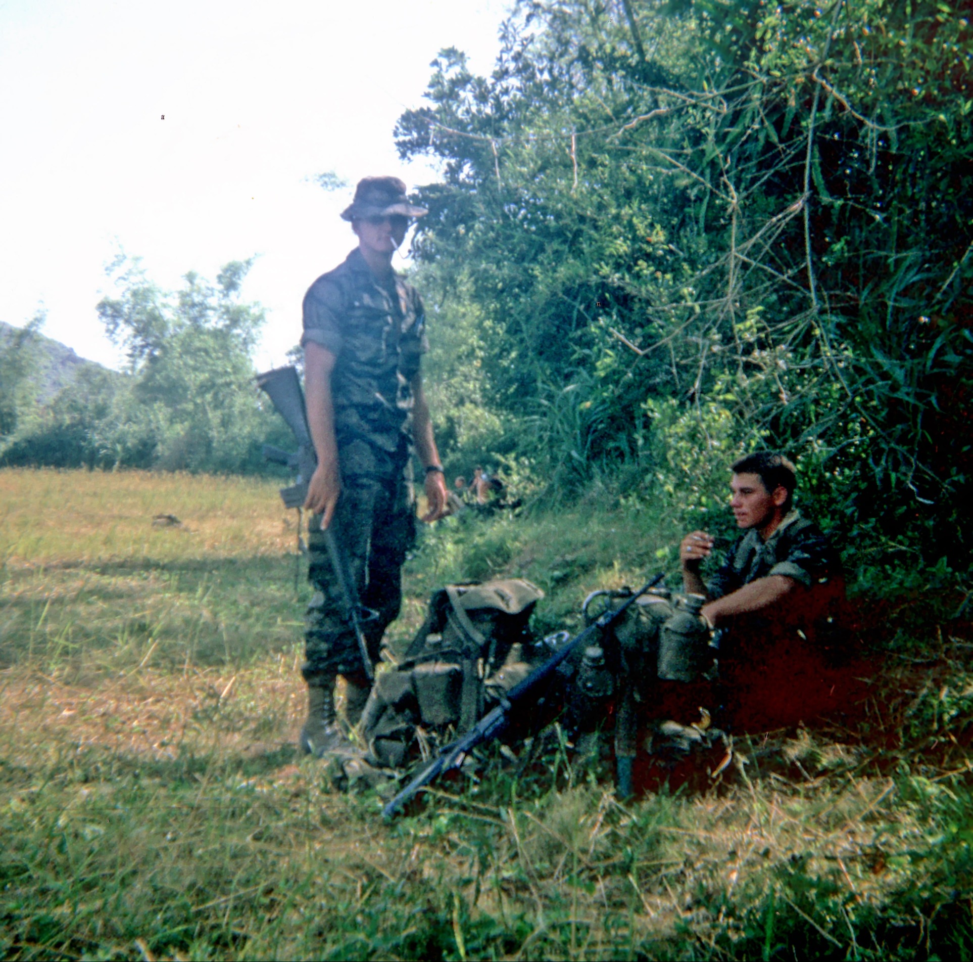 SGT Greg Apraham (L) Sp4 Bill Bowen (R) May 67 