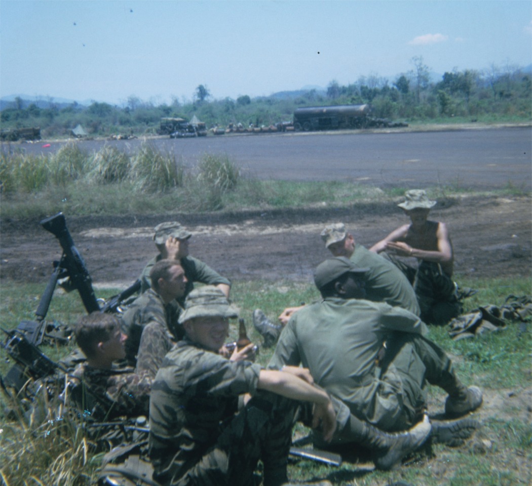 Hawks Recon April 67 - L to Right Fr to Rear:Dan (Spider) Goodwin, unk, Flemming Moses, Mike? Kirst, Walt Stock, Lerner