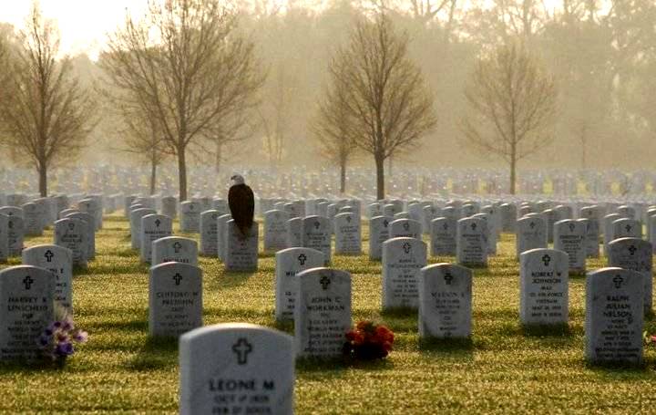 Fort Snelling Cemetery at sunrise - Minneapolis, Minnesota